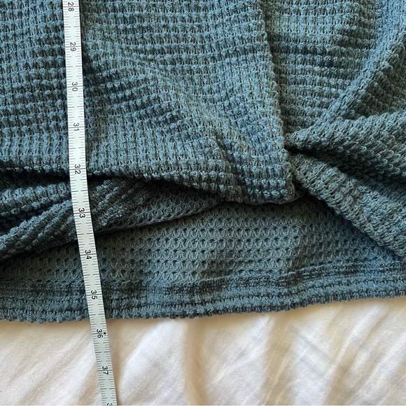 Cupshe sleeveless cover up waffle knit twisted mini dress in teal size XL NWOT - Picture 4 of 8